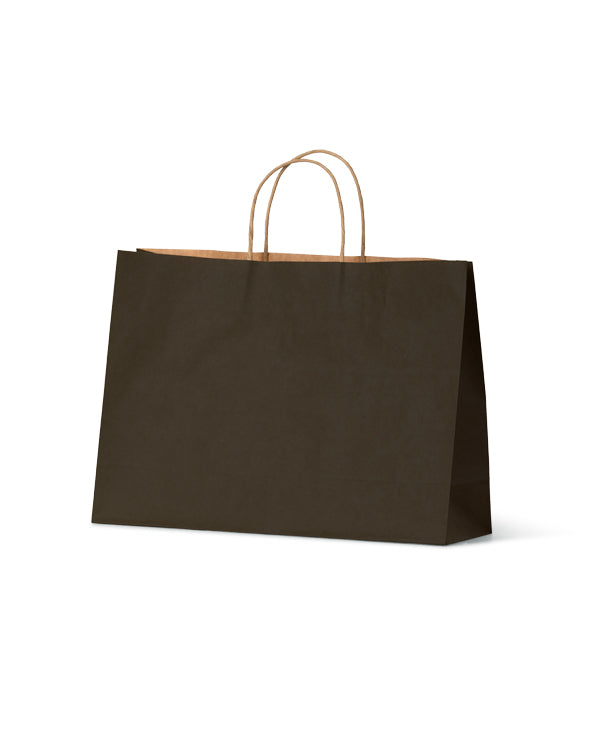 Black on Brown Kraft Carry Bags