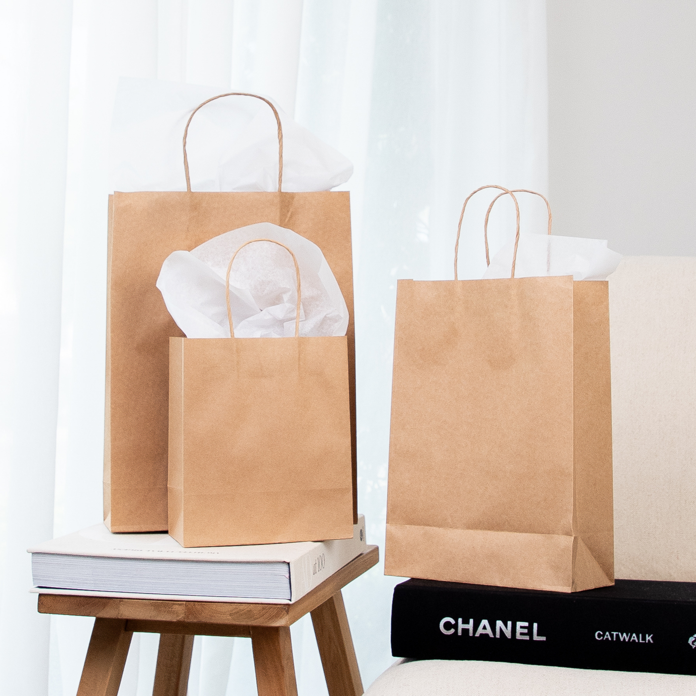 Brown Kraft Carry Bags