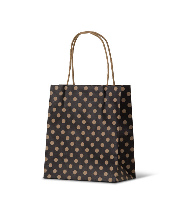 Printed Spot Kraft Carry Bags