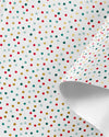 Polka Dots Tissue Paper Green Red Gold