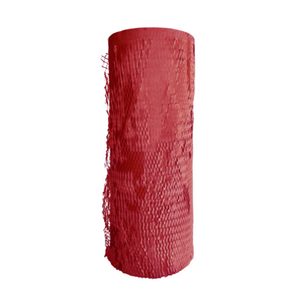 Hex Paper Red on Kraft - 100mtrs/roll