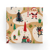 Happy Santa on Kraft Wrap