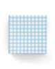Gingham Check on Matte Wrap Pale Blue
