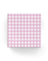 Gingham Check on Matte Wrap Pale Pink