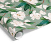 Watercolour Magnolia on Matte Sage