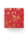 Xmas Punch Wrap Rich Red Gold