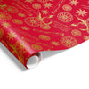 Xmas Punch Wrap Rich Red Gold