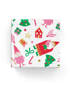 Santa and Friends Wrap Red Pink Green