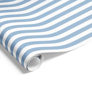 Cafe Stripe on Matte Wrap French Blue
