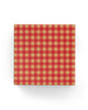 Gingham Check on Kraft Wrap Red