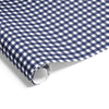 Gingham Check on Matte Wrap Navy