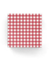 Gingham Check on Matte Wrap Red