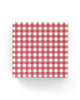 Gingham Check on Matte Wrap Red