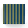 Two Colour Stripe on Matte Earth Green/Navy