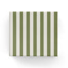 Two Colour Stripe on Matte Earth Green/Warm Grey