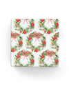 Watercolour Wreaths Wrap Red