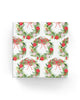 Watercolour Wreaths Wrap Red