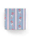 Candy Cane Wrap French Blue Red