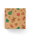 Gingerbread on Kraft Wrap Hunter Red Green