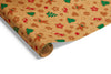 Gingerbread on Kraft Wrap Hunter Red Green
