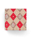 Harlequin Santa Wrap Mocha Red