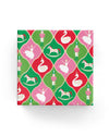 Xmas Ornaments Wrap Pink Green Red