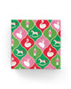 Xmas Ornaments Wrap Pink Green Red