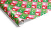 Xmas Ornaments Wrap Pink Green Red