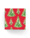 Watercolour Trees Wrap Red