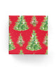 Watercolour Trees Wrap Red