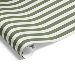 Two Colour Stripe on Matte Earth Green/Warm Gray