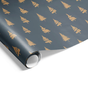 Xmas Ink Tree on Matte Wrap Camel Charcoal