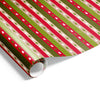 Christmas Stripe Wrap DkRed Olive