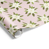 White Poinsettia on Matte Wrap Blush Pink