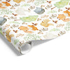 Woodland Animals on Matte Wrap Green