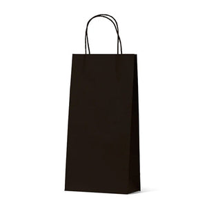 Black Kraft Double Wine Bag
