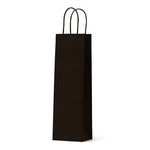 Black Kraft Single Wine Bag