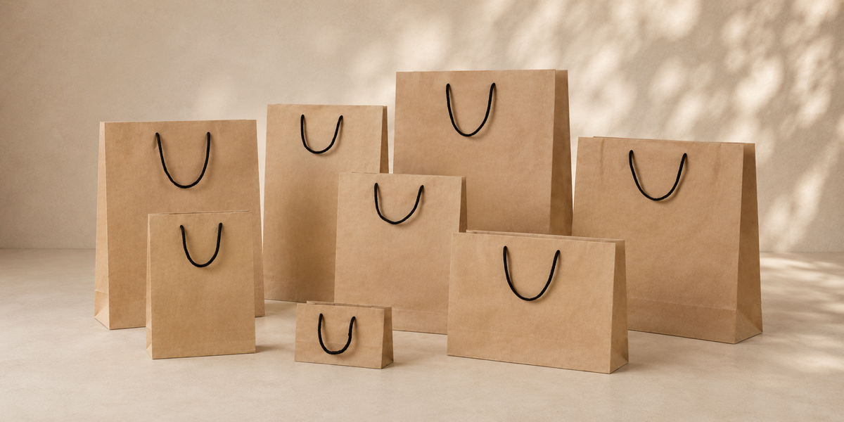 Brown Deluxe Kraft Carry Bags
