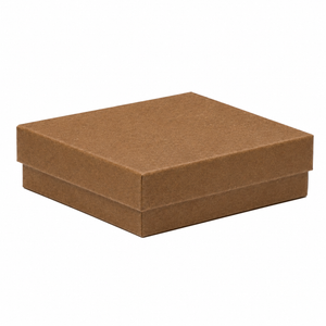 Cotton Fill Box Natural Kraft 89x89x25mm - 100/ctn