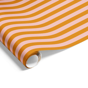 Two Colour Stripe on Matte DPink/Mustard