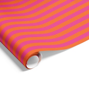 Two Colour Stripe on Matte Pink Burnt Orange