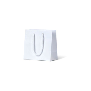 Laminated Matte Petite White Paper Bag