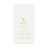 Gift Tags Xmas Cheer Gold - 20/pack