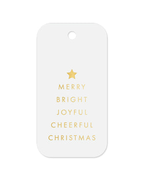 Gift Tags Xmas Cheer Gold - 20/pack