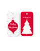 Gift Tag Tree & Bauble Red Gold Set - 20/pack