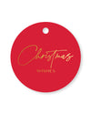 Gift Tag Christmas Wishes Red Gold - 20/pack