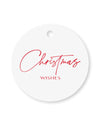 Gift Tag Christmas Wishes Red - 20/pack