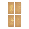 Gift Tag Botanical 4 Kraft - 20/pack