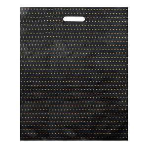 Black/Gold Dots HDPE - Extra Large - 500/ctn
