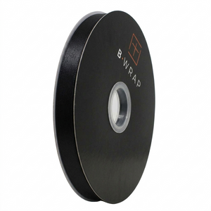 16mm Black Double Sided Satin